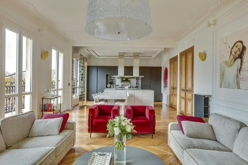 Daire Luxurious Penthouse Near Champs Elysees And Front Of Eiffel Tower